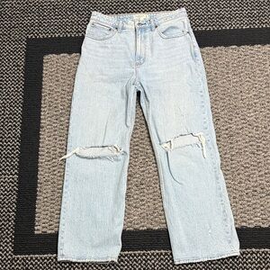 Abercrombie & Fitch 90s Relaxed Wide Leg Jeans Women’s 29 Curve Love Light Wash